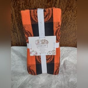 Set Of 2 Shabby Chic Halloween Jack O' Lantern Hand Towels